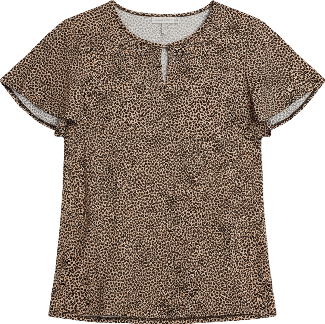 Women's Printed Flatter Sleeve Top