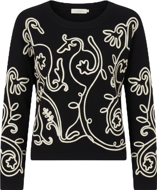 Women's Soutache Crewneck Sweater