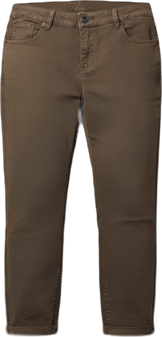 Women's Color Mid Rise pants in rolled 25.5" Inseam