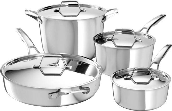 Premier Stainless Steel 8-Piece Cookware Set