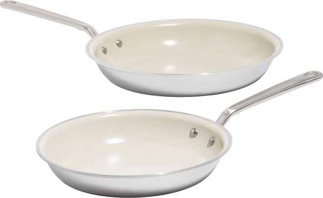 Stainless Steel 10" and 12" Fry Pan Set