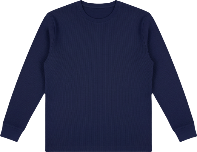 Men's Thermal Long-Sleeve Ribbed Crewneck Sweater, Created for Macy's