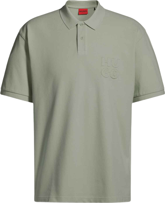 Men's Distressed Logo Polo Shirt