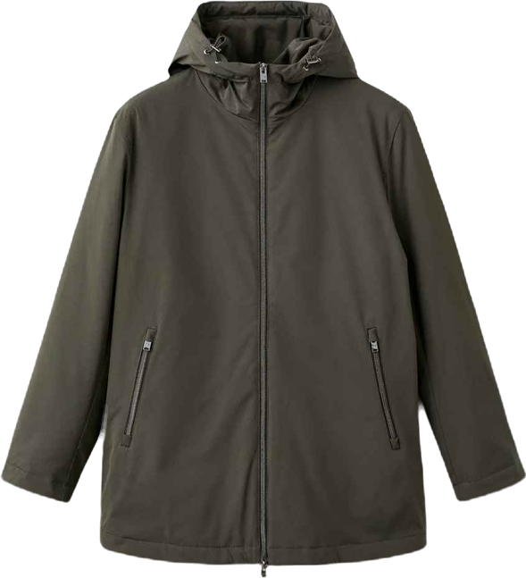 Men's Water-Repellent Hooded Parka