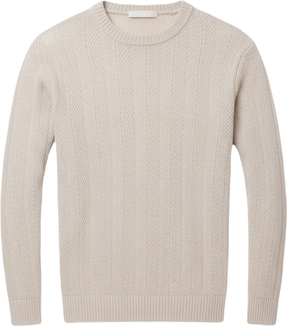 Men's Herringbone Structured Sweater