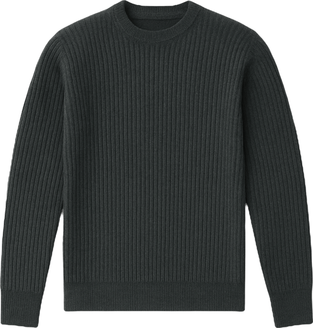 Men's Knitted Ribbed Sweater