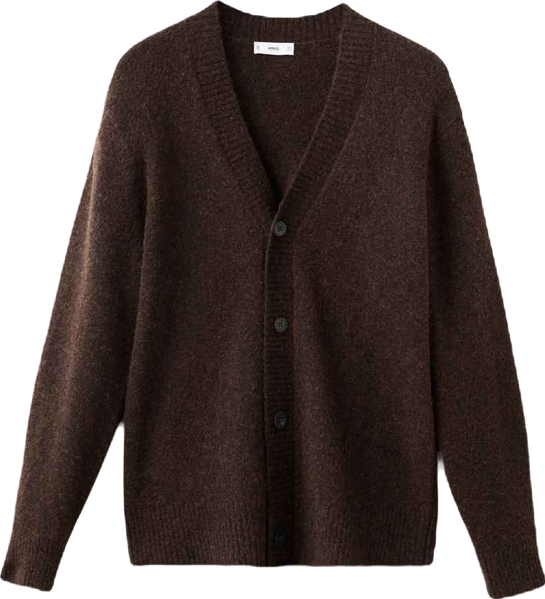 Men's Knitted Wool Blend Cardigan