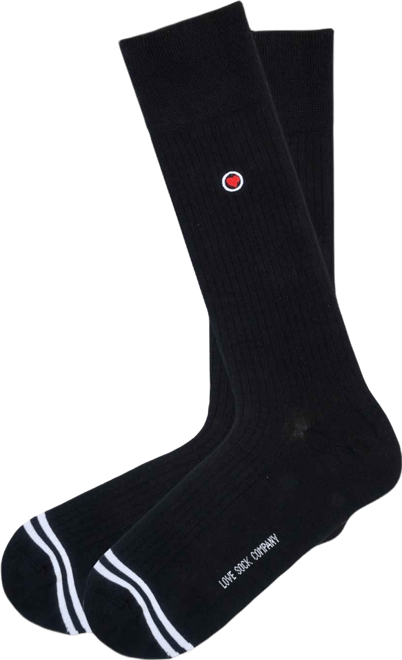 Men's Ribbed Solid Socks
