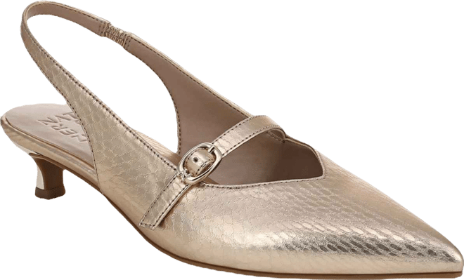 Women's Grayson Pointed Toe Kitten Heel Slingback Pumps