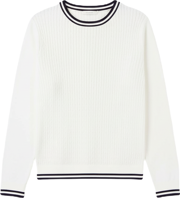 Nautica Women's Cotton Cable Knit Crewneck Sweater