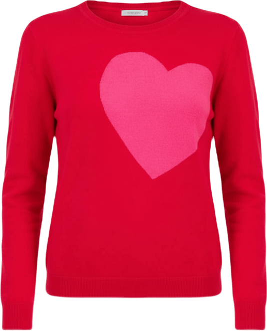 Nautica Women's Cotton Embroidered-Heart Sweater