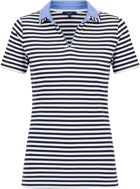 Nautica Women's Cotton Double-Collar Polo T-Shirt