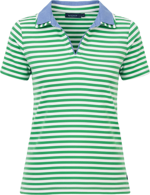 Nautica Women's Cotton Double-Collar Polo T-Shirt