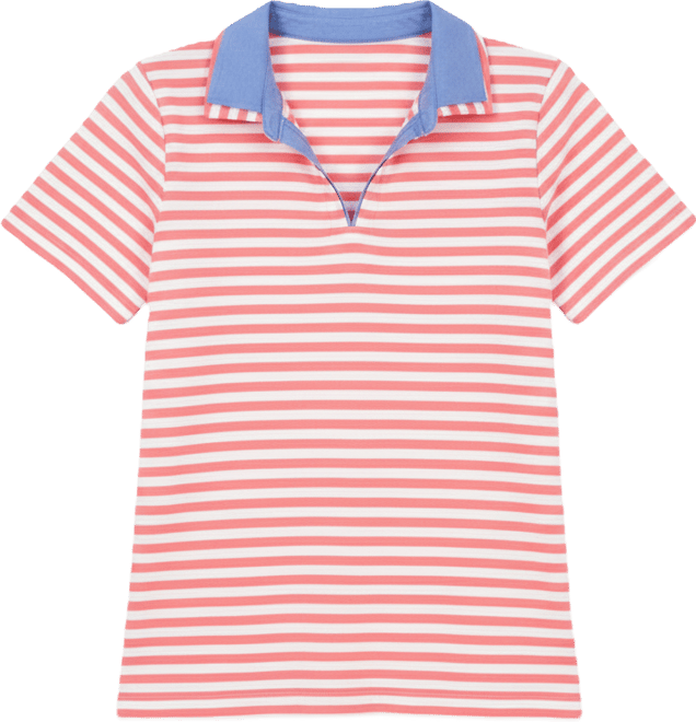 Nautica Women's Cotton Double-Collar Polo T-Shirt