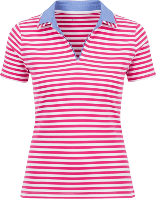 Nautica Women's Cotton Double-Collar Polo T-Shirt