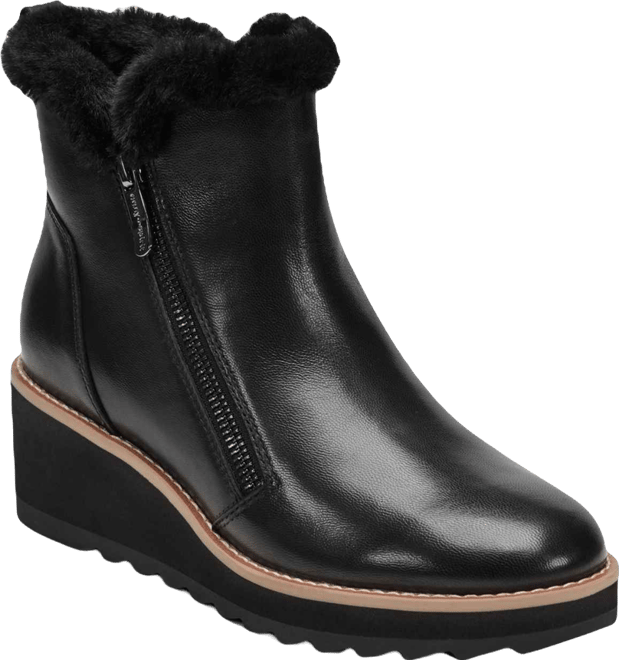 Women's Jane Round Toe Wedge Booties