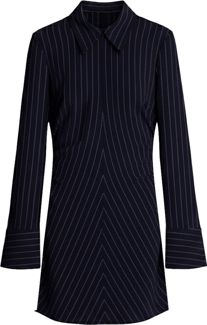 Women's Pinstripe Zip Front Dress