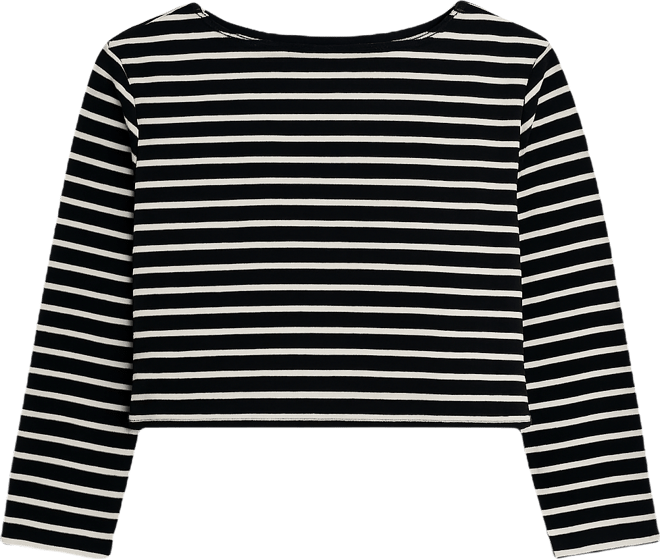 Women's Striped Cropped Top