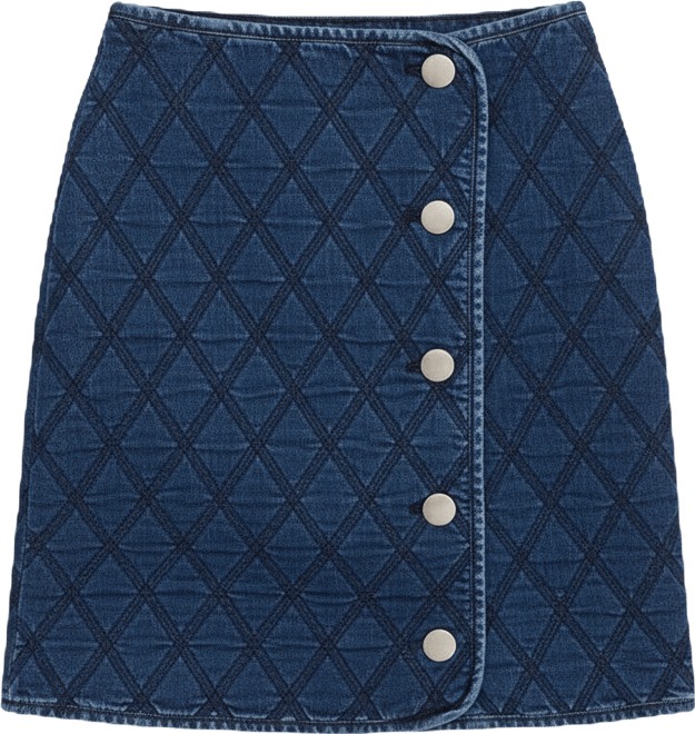 Women's Quilted Pencil Mini Skirt