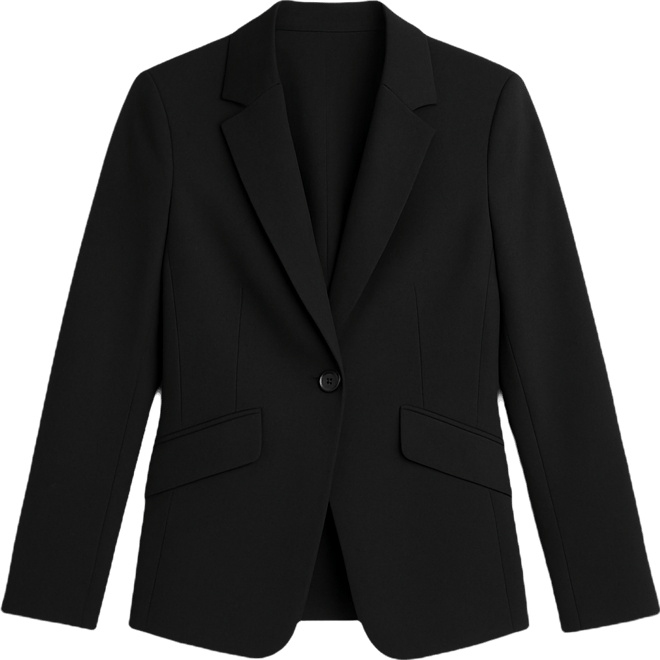 Women's One-Button Notch Collar Jacket