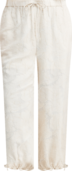 Women's Cotton Floral Jacquard Drawstring Pants, Macy's Exclusive