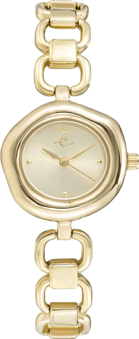 Open Circle Gold Plated Bracelet Watch, 85mm