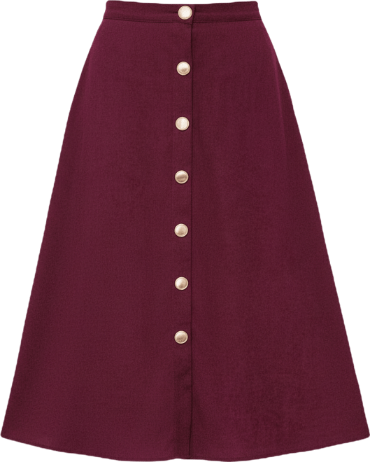 Women's Crush On You Red Midi Skirt