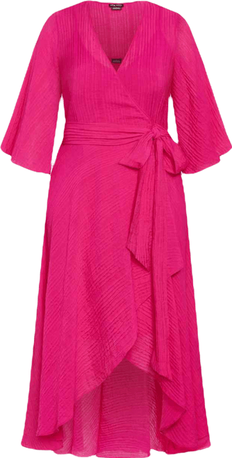 Women's Plus Size Kira Ruffle Wrap Maxi Dress