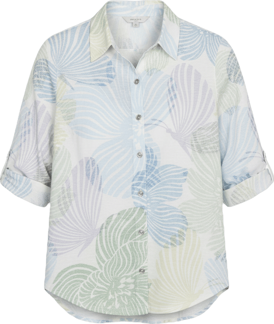 Women's St. Augustine Pastel Floral Print Button Down Shirt
