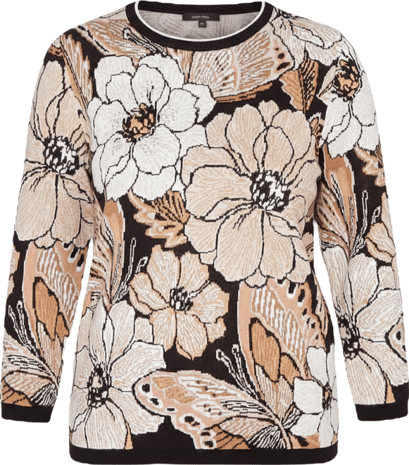 Women's Seville Jacquard Floral Butterfly Sweater