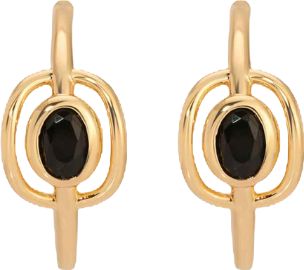 Gold Plated Crystal Cage Hoop Earrings