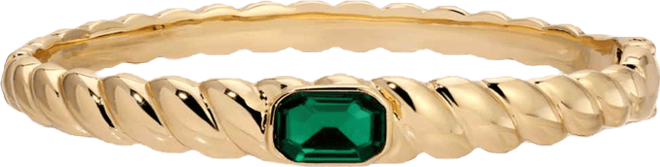 Gold Plated Art Deco Bangle Bracelet