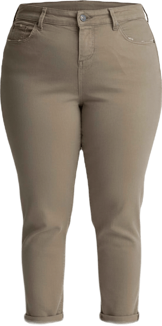 Women's Color high rise boyfriend rolled hem in 28" inseam