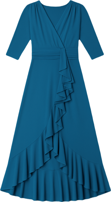 Women's Veronica Ruffle Evening Gown