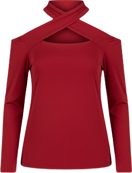 Women's Cross Front Cut Out Top