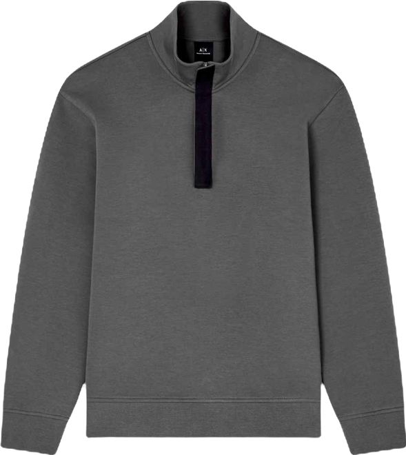 Men's Grosgrain Logo Fleece Quarter Zip Sweatshirt