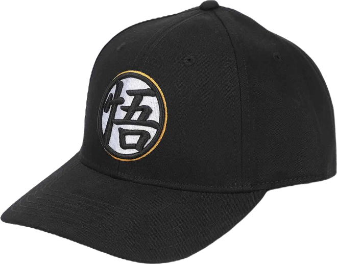 Men's Goku Kanji Symbol Black Cotton Twill B2 Ball Cap