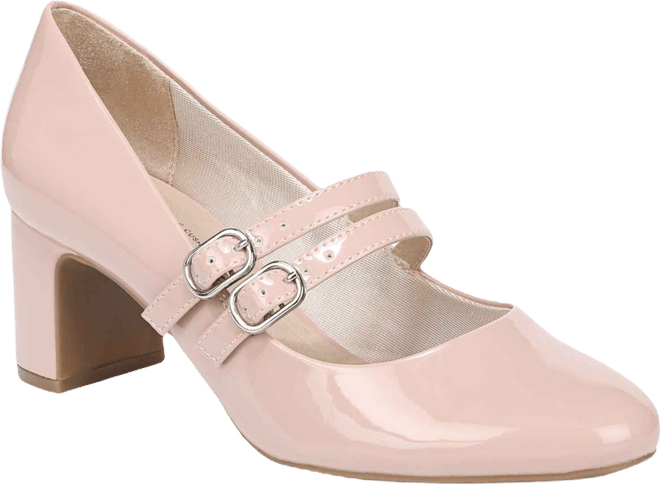 Women's True Almond Toe Block Heel Mary Jane Pumps