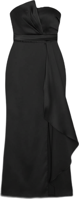 Women's Asymmetric Twist Strapless Gown