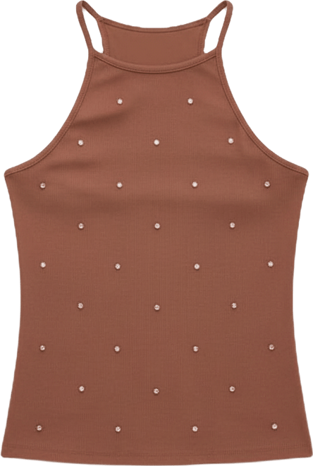 Women's Crystal Embellished Halter Tank Top, Macy's Exclusive