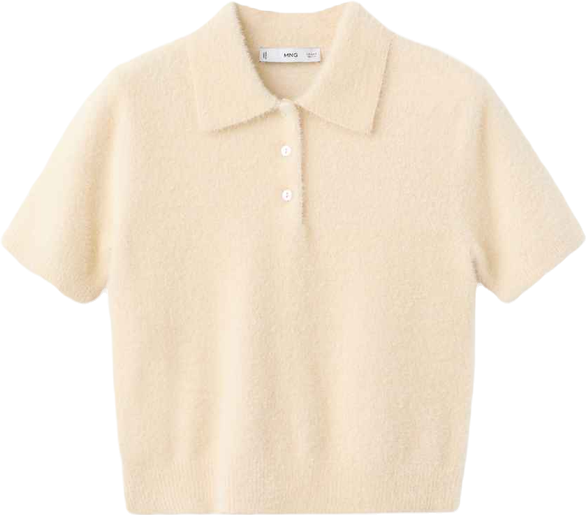 Women's Fur-Effect Polo-Neck Sweater