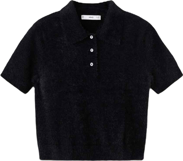 Women's Fur-Effect Polo-Neck Sweater