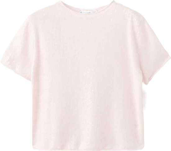 Women's Short-Sleeved Sequin Sweater