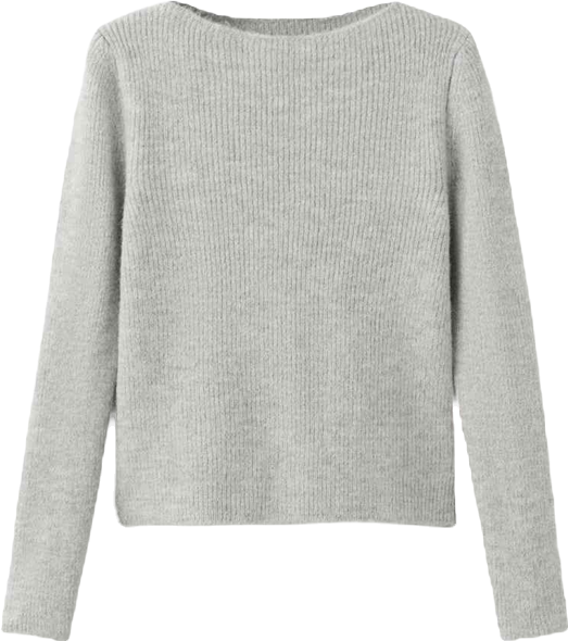 Women's Knitted Ribbed Sweater