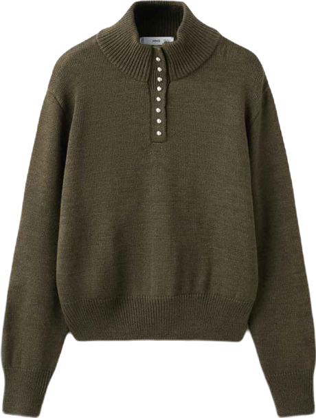 Women's Perkins-Neck Button Sweater