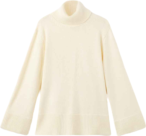 Women's Slits Turtleneck Sweater