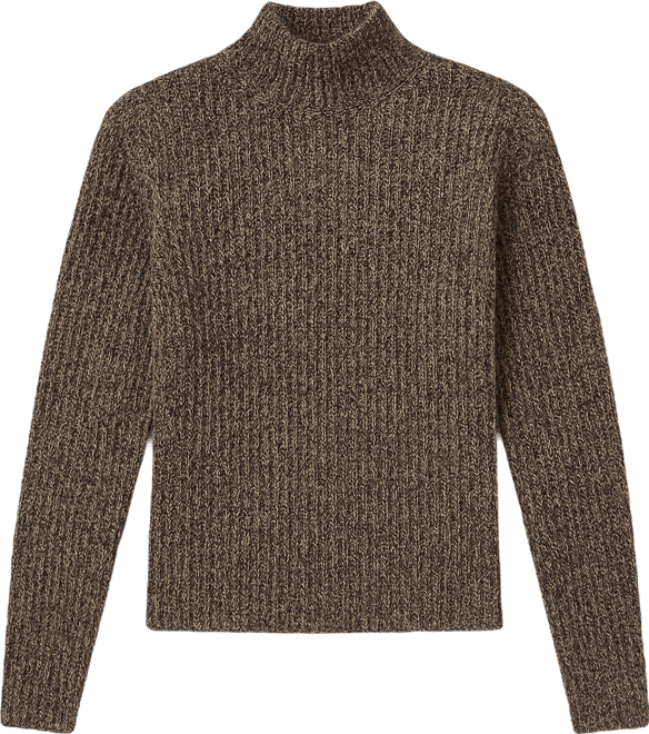 Women's Speckled Perkins-Neck Sweater