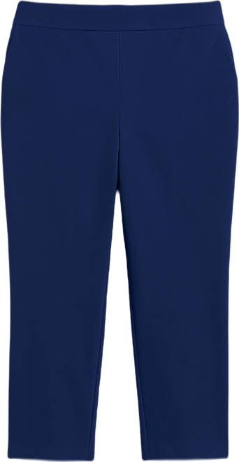 Ak Anne Klein Plus Size Mid-Rise Pull-On Straight Pants