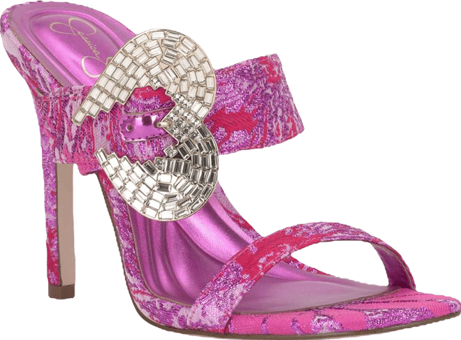 Women's Orrieta Heart Buckle Slip On Dress Sandals