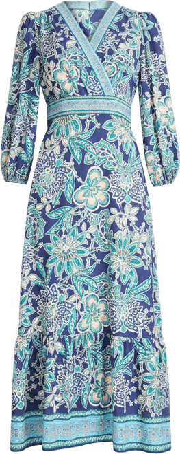 Women's Balloon-Sleeve Midi Dress